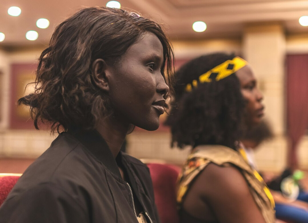 woman listening in conversation
