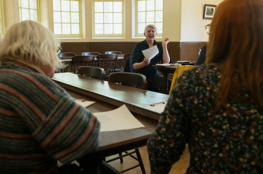 woman practicing speech