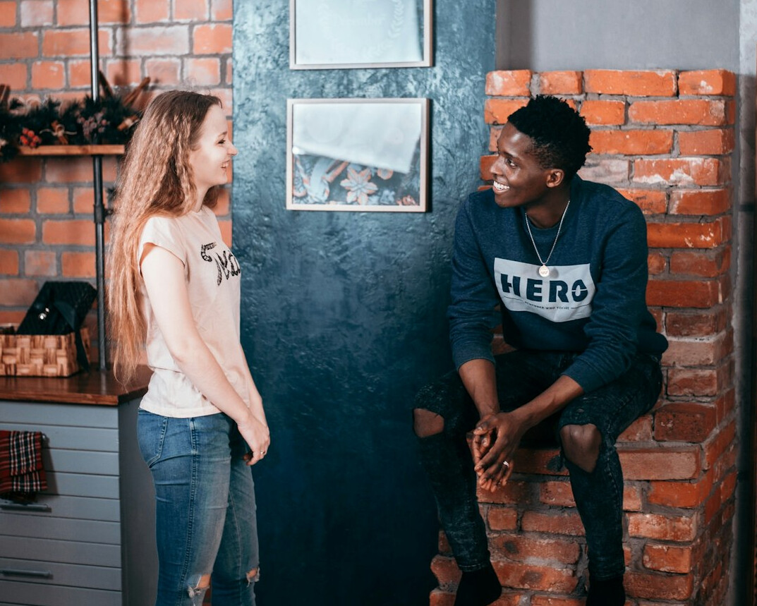 couple having deep conversation