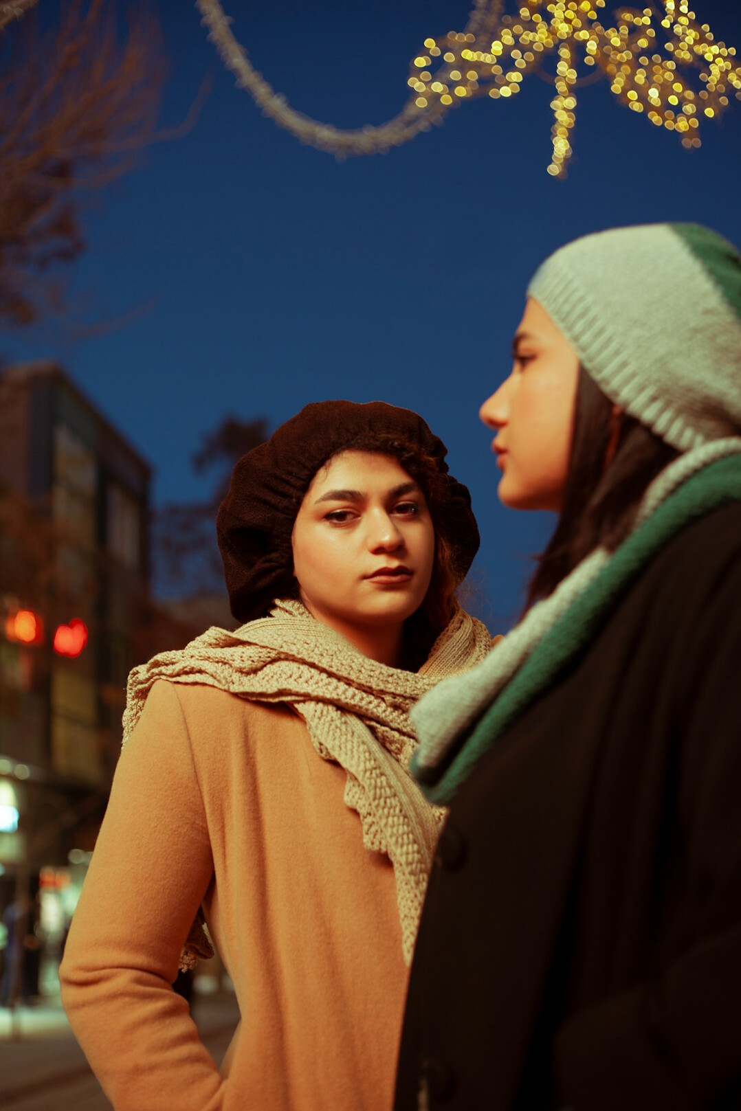 Two women having a close and warm conversation